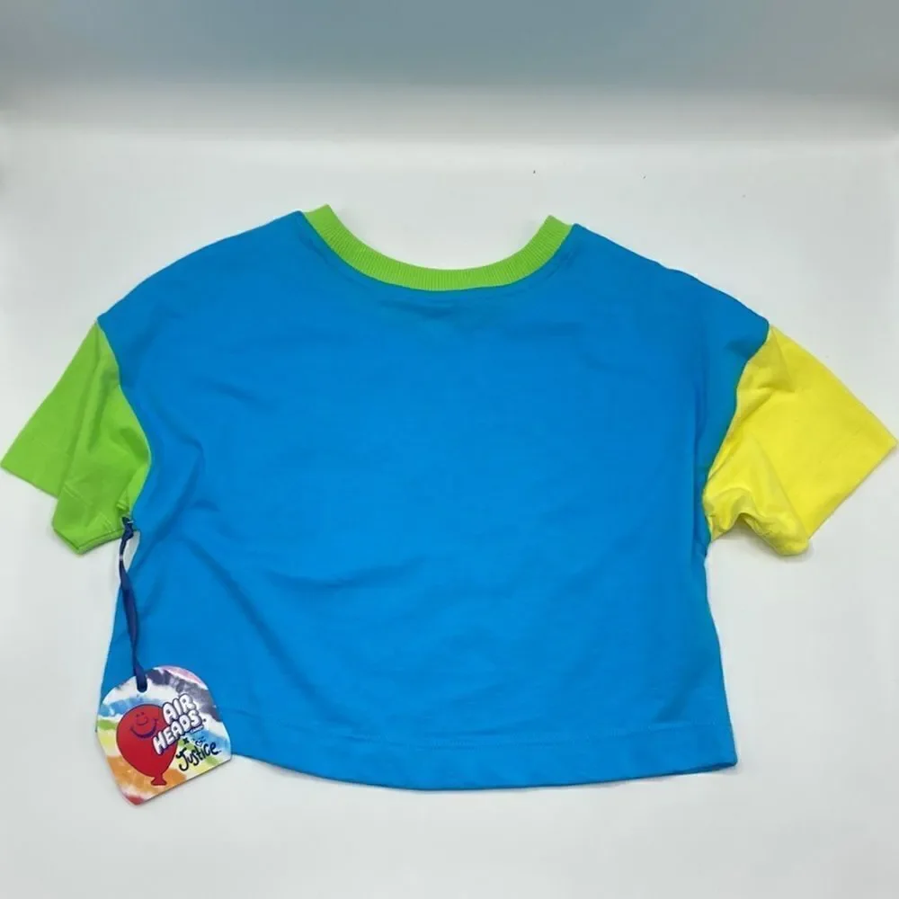 Justice Girl's x Airheads Colorblock Blast Cropped T-Shirt Size XS (5/6)